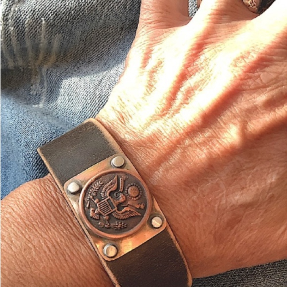 Leather cuff, up to 7 1/4” wrist